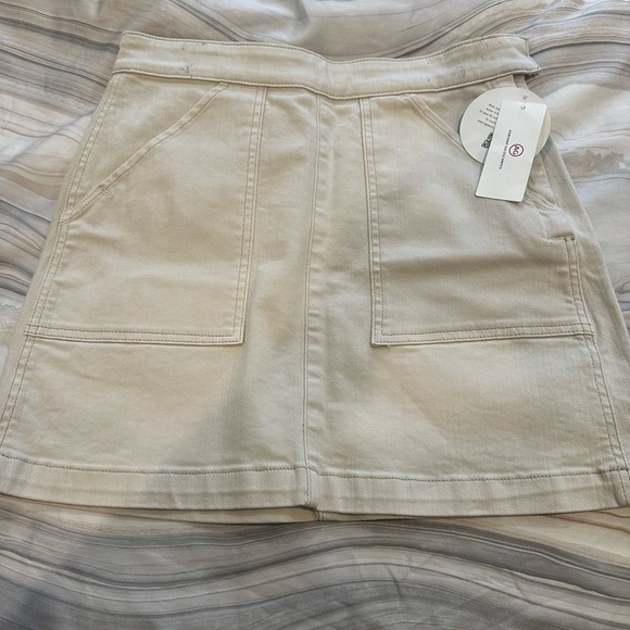 Cream Mini Skirt - Picture 3 of 13